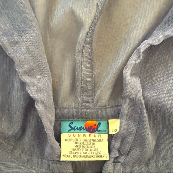 Sunveil Women’s Vintage Jacket Blue Vacation Outdoor Cover Up UV L - Picture 4 of 4